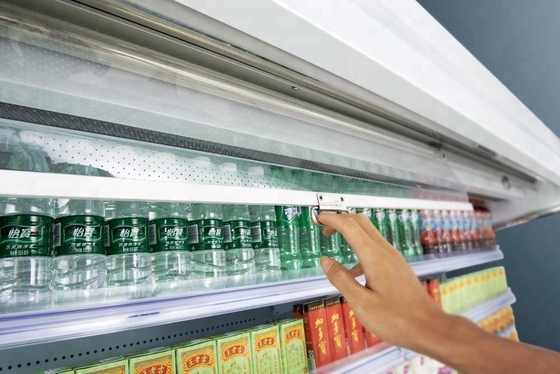 Commercial White Multideck Open Chiller Freezer For Supermarket Antiwear