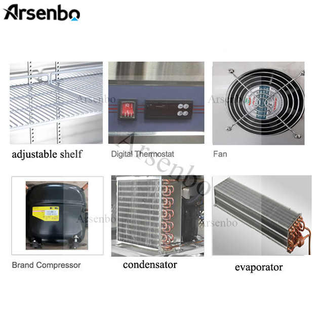 210W SS304 Commercial Worktop Freezer , Stable Under Counter Cooler Commercial