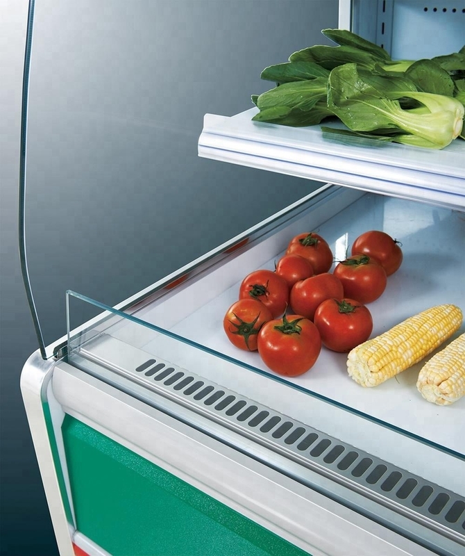 Anti Corrosion Multideck Open Chiller 220V For Fruit And Vegetable