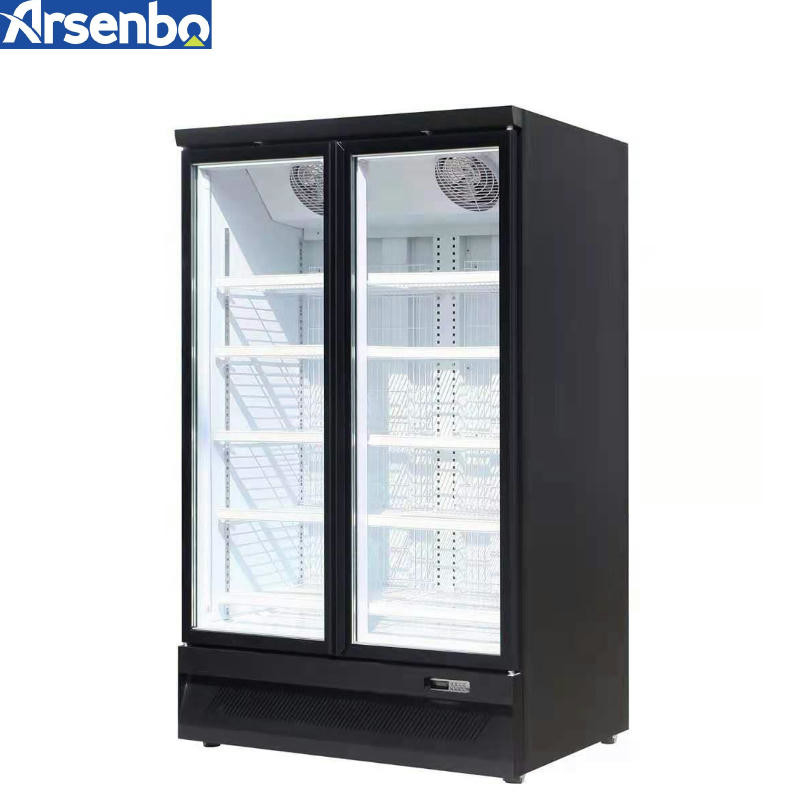 Multiclimate Vertical Glass Door Freezer , 750W 3 Door Merchandiser Refrigerator