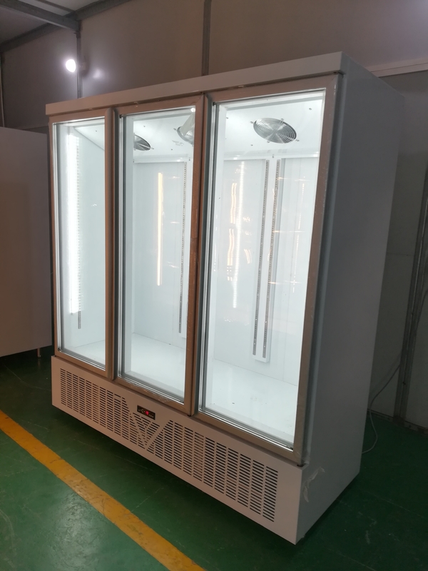 Double Door Commercial Restaurant Refrigerator 1350W Anti Collision